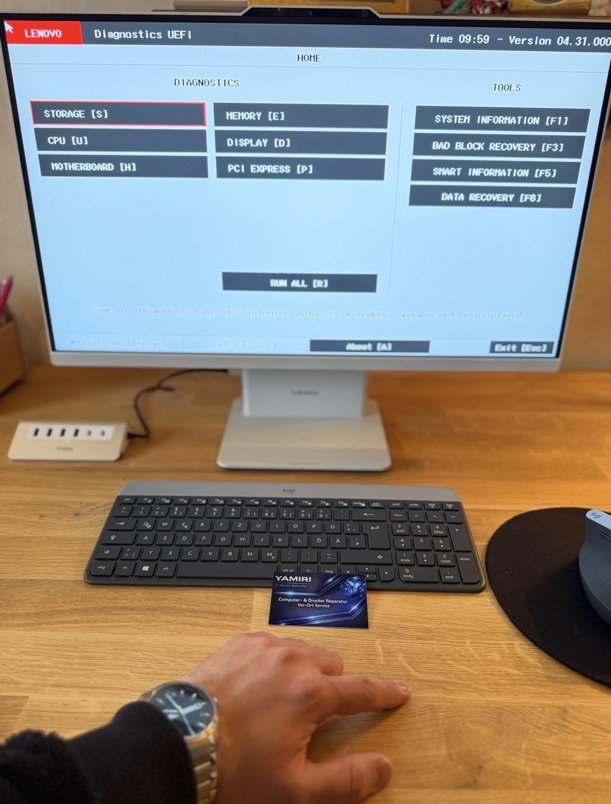 UEFI-Diagnose vor Ort